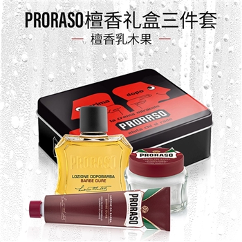 【系统维护 加微信：proraso1908】Proraso 檀香乳木果剃须三件套